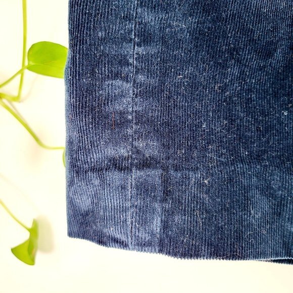 Navy Corduroy Mini Skirt XS 2 Blue High Waist Pencil Sailor Mini BANANA REPUBLIC - Picture 5 of 8